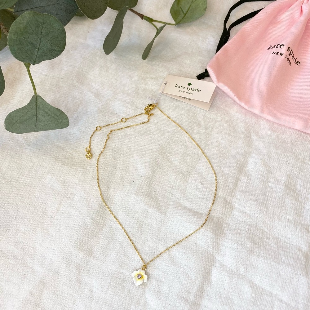 Kate Spade ♠️ Precious Pansy Mini Pendant - Picture 6 of 10